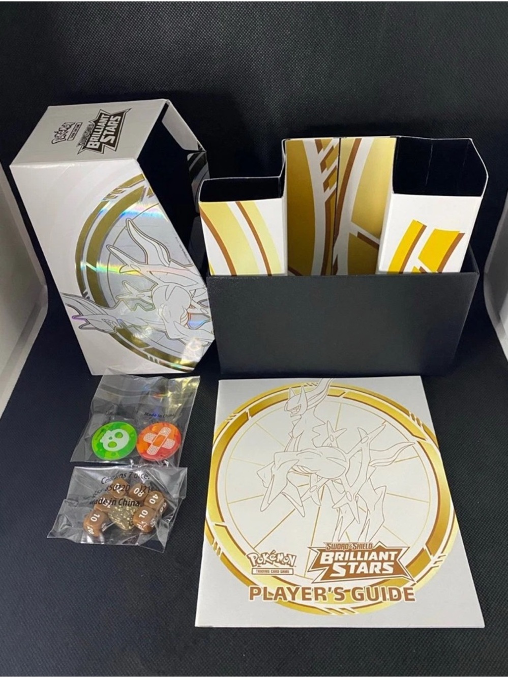 EMPTY Brilliant Stars Elite Trainer Box Pokemon ETB dice markers player’s guide